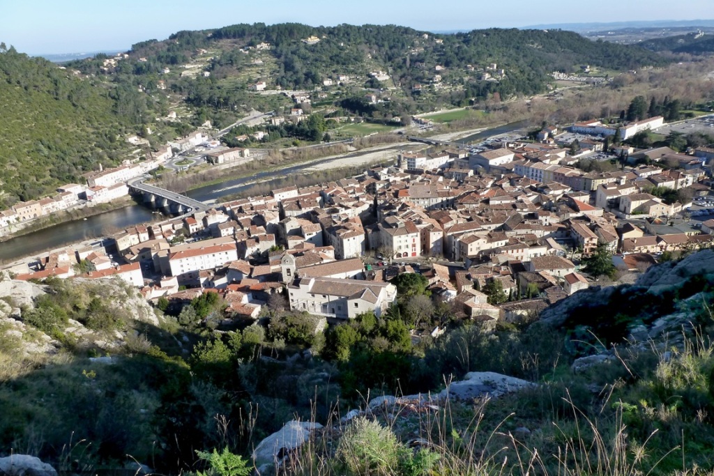 Anduze vue du rocher  