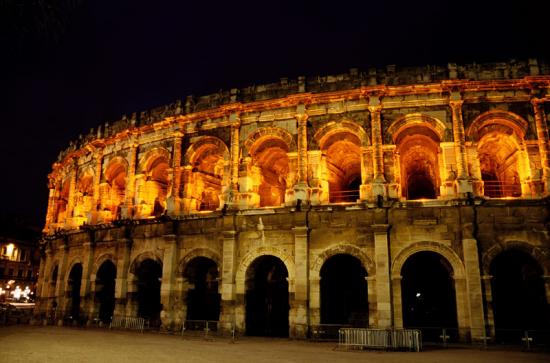 Illuminations des arènes de Nîmes