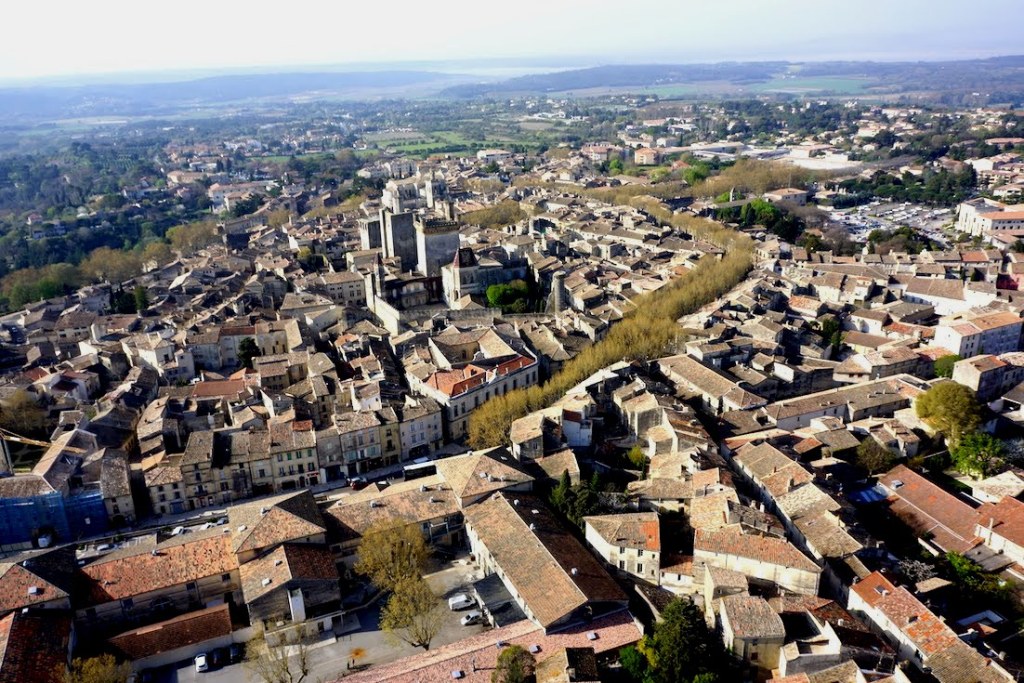 Uzés vue de drone 