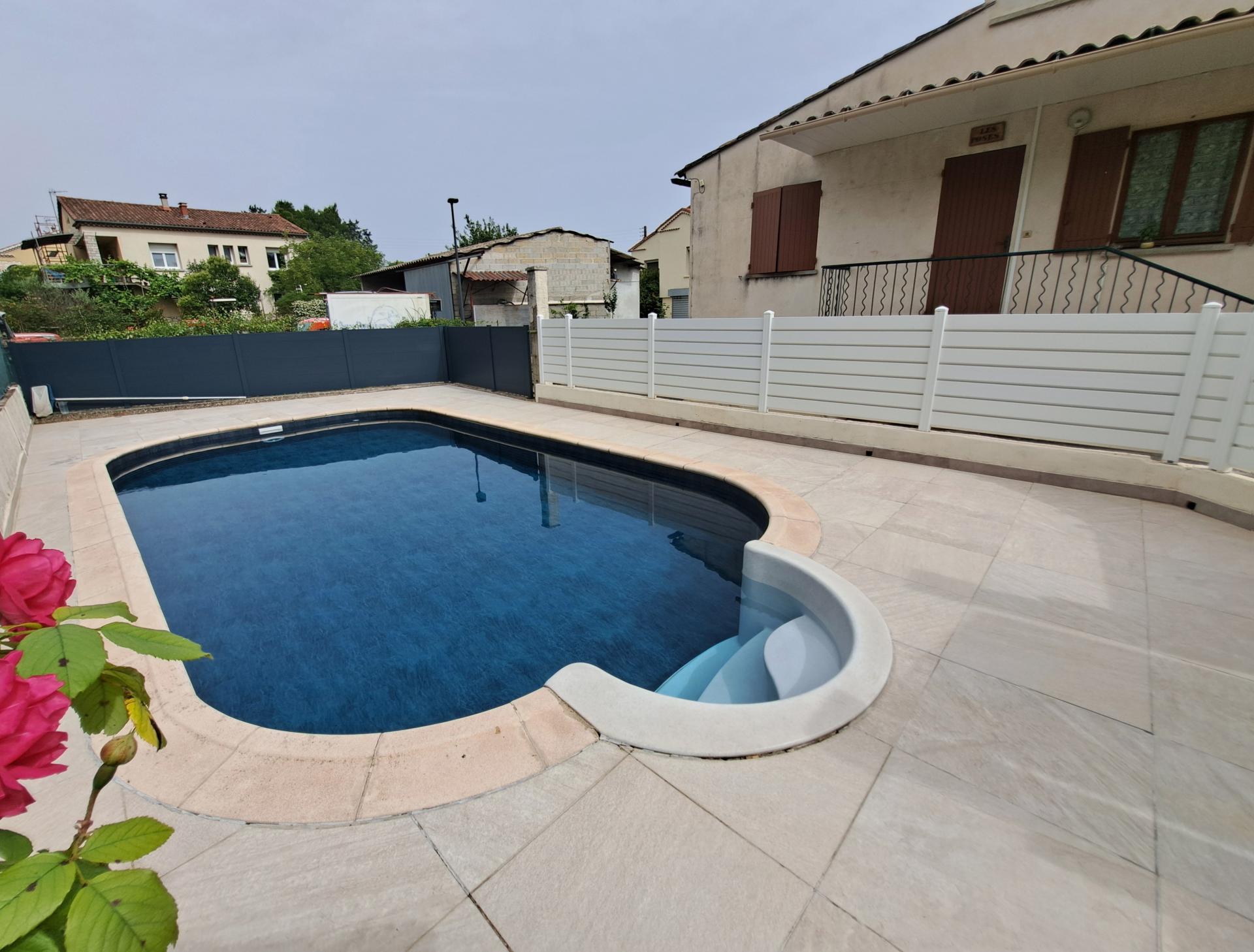 Piscine gite les roses